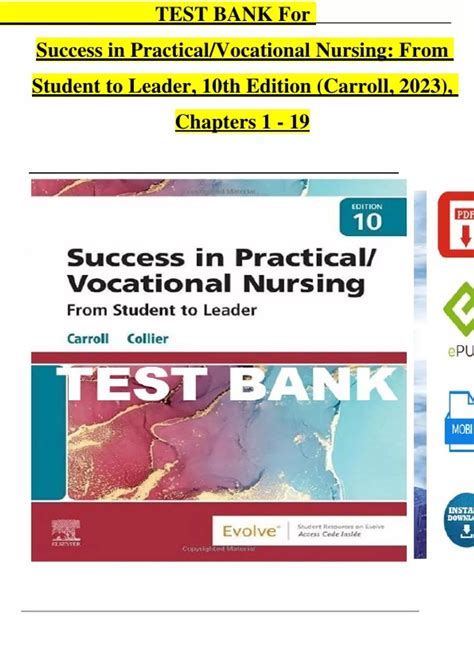 TEST BANK For Success in Practical Vocational Nursing 10th Edition by