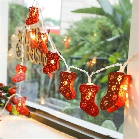 LED Christmas Socks String Lights Christmas Tree Lights Outdoor Fairy ...