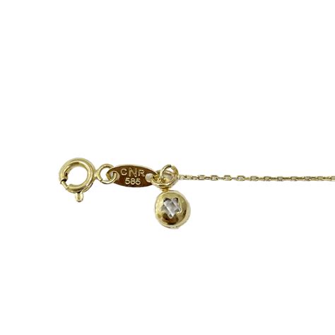 Goldkette mit Mond Anhänger 585 Juwelier Goldbörse