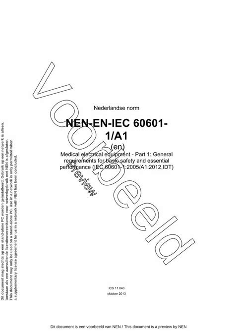 PDF Voorbeeld Preview NEN IEC 60601 1 11 NOTE Harmoni Zed As EN