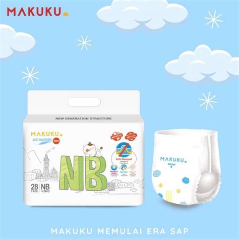 Jual NEW Popok Makuku Air Diapers SLIM Tape NB28 Di Seller BEIBY MART