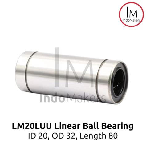 Jual LM20LUU LM 20 LUU Longer Linear Bearing Sliding Bushing Kota