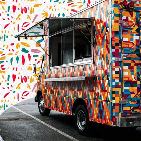 Food Truck Exterior Patterns | Premium AI-generated image