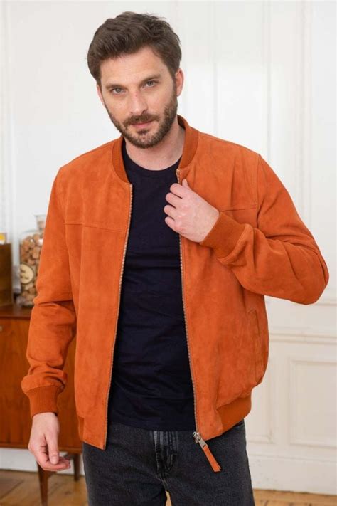 Blouson Homme Redskins Bower African Orange Cuir City