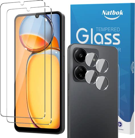 Natbok 2 2 Stück Panzerglas für Xiaomi Redmi 13C 4G Redmi 13 C Poco C65