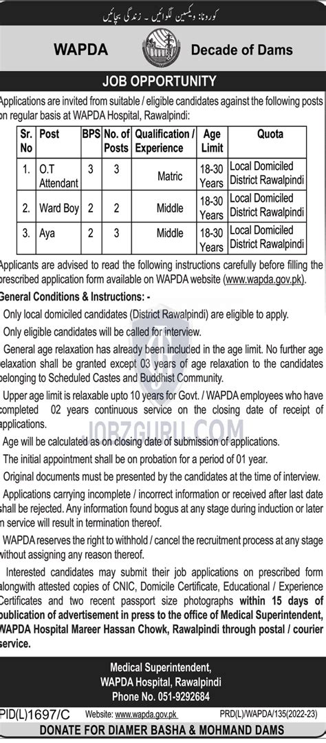 Wapda Latest Jobs Jobs Advertisement Pakistan