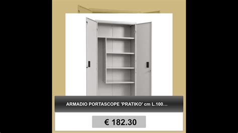 ARMADIO PORTASCOPE PRATIKO Cm L 100 X P 40 X H 180 YouTube