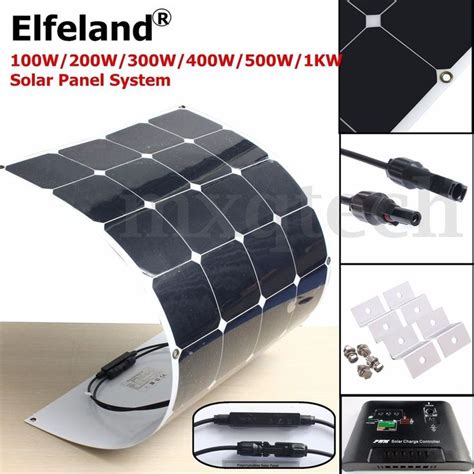 100W/200W/300W/400W/500W/1KW Watt Solar Panel Semi Flexible Mono ...