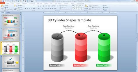 Free Figuras De Cilindros 3d Para Powerpoint And Presentation Slides