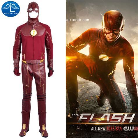 The Flash Cosplay Costume Barry Allen Suit The Flash Season 2 Barry Allen Costume Superhero