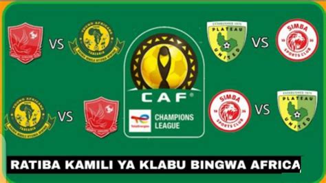 Breaking Caf Watoa Ratiba Kamili Ya Klabu Bingwa Barani Afrika