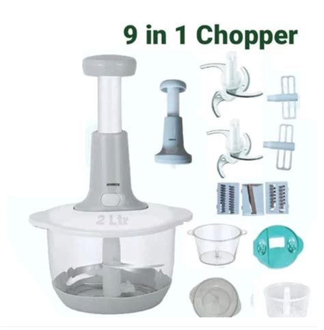 Openi 2L Powerful Manual Food Chopper Hand Held Mini Food Processor