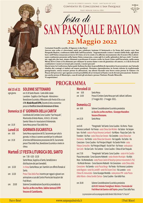 Festa Di San Pasquale Baylon Convento Ss Concezione Di Airola