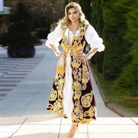 Traditional Kosovo Albanian Brdial White Evening Dresses For Women