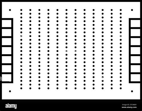 Pcb Board Electronic Component Line Icon Vector Illustration Stock