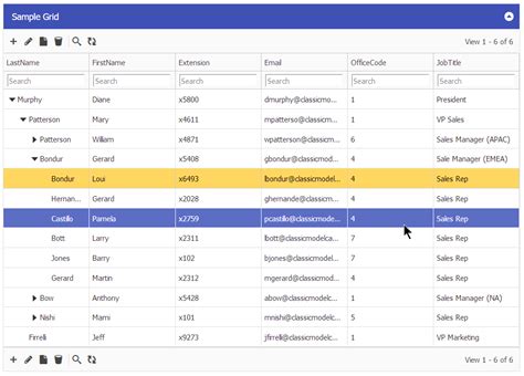 Treegrid Hierarchical Data Display Php Grid Framework