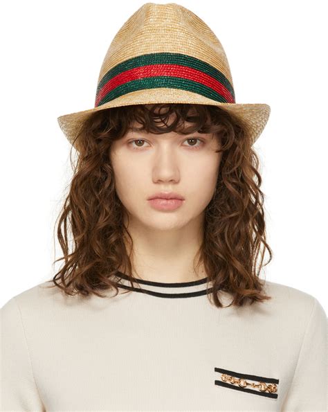 Gucci Beige Straw Fedora Gucci