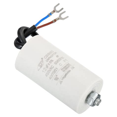 Uxcell CBB60 12uF Run Capacitor AC450V 2 Wires 50 60Hz Cylinder With