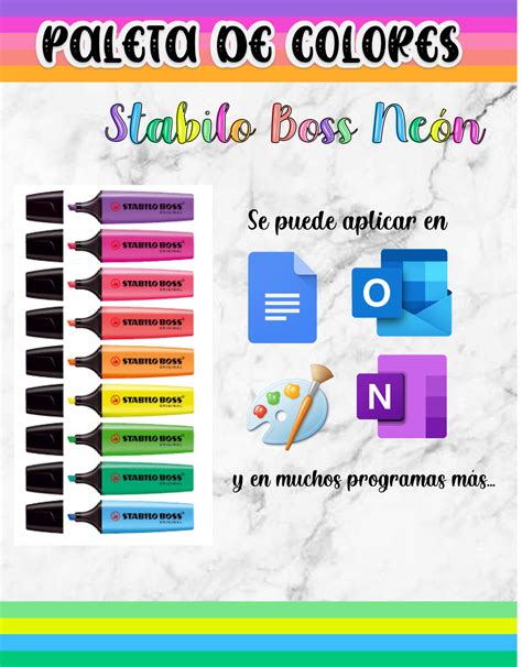 Paleta De Colores Stabilo Boss Artofit