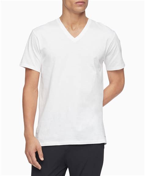 Calvin Klein Mens 3 Pack Cotton Classics Short Sleeve V Neck T Shirts