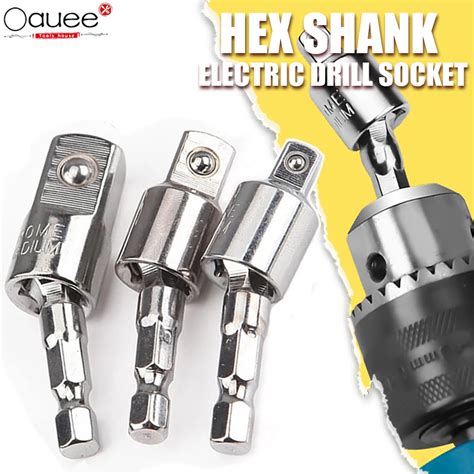 Electric Drill Socket Adapter For Impact Driver With Hex Shank To Square Socket Drill Bits