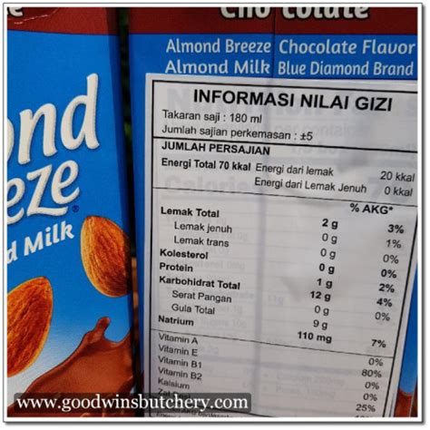 Blue Diamond Chocolate Almond Milk Nutrition Facts Besto Blog