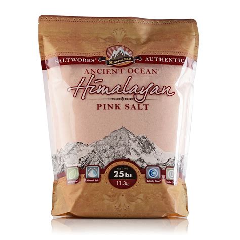 Ancient Ocean® Himalayan Pink Salt Bulk Extra Fine Grain 25 Lb Bag