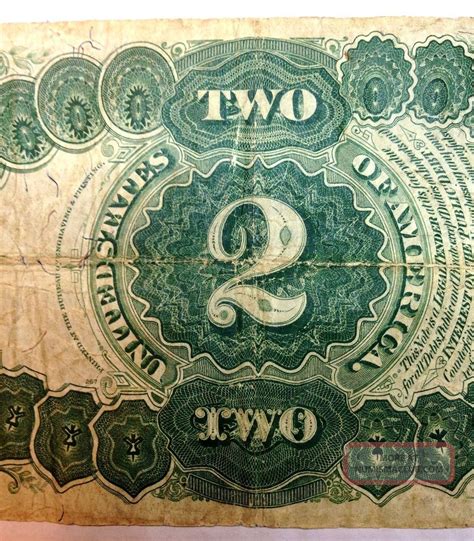 1917 2 Two Dollar Large Note Legal Tender Bill United States Currency