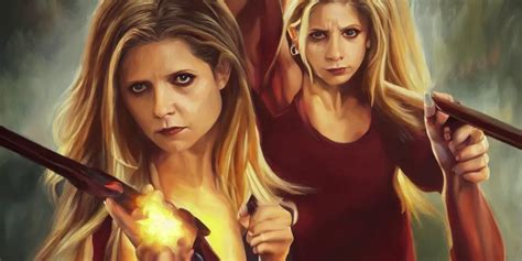 Beautiful Painting Of Buffy Summers Fighting An Stable Diffusion