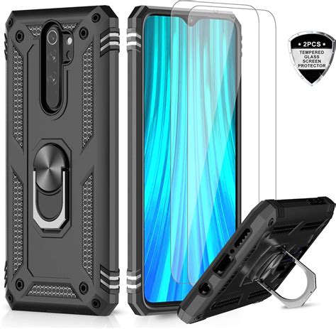 LeYi Per Cover Xiaomi Redmi Note 8 PRO Custodia Con Vetro Temperato 2