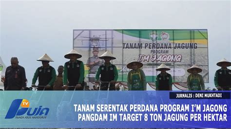 Tanam Serentak Perdana Program Im Jagong Pangdam Im Target Ton