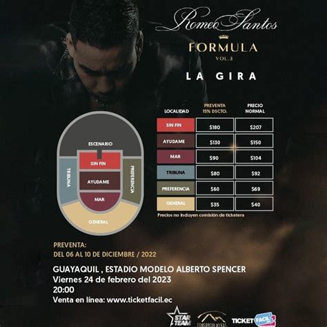 Romeo Santos En Ecuador Estos Son Los Precios De Las Entradas Para Sus