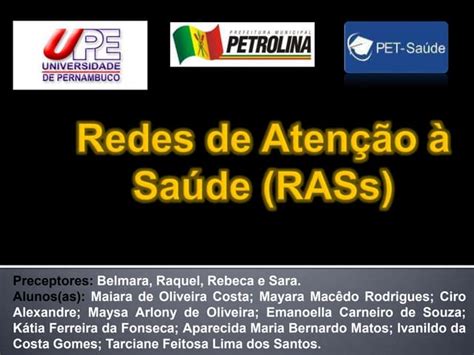 Redes De Atenção à Saúde Ra Ss Ppt