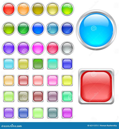 Color Buttons Stock Vector Illustration Of Black Button 6211373