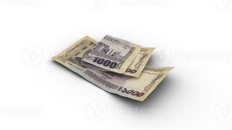 3D rendering of Double 1000 Bangladeshi taka notes 22478883 PNG