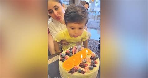 Kareena Kapoor Cuts Stunning Birthday Cake With Son Jeh Karisma Kapoor