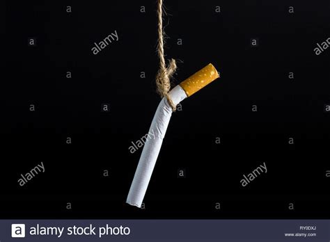 Free Download Anti Tobacco Cigarette Was Hanged With A Rope On Dark