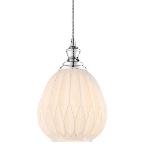 Подвесной светильник с рельефным белым плафоном Eustoma 19 см по цене 9 ...