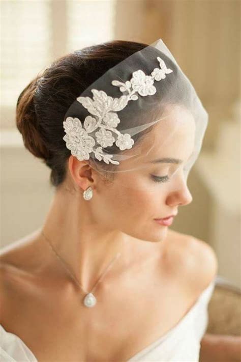 Boda Civil Wedding Veils Headpieces Tulle Blusher Veil Ivory Bridal