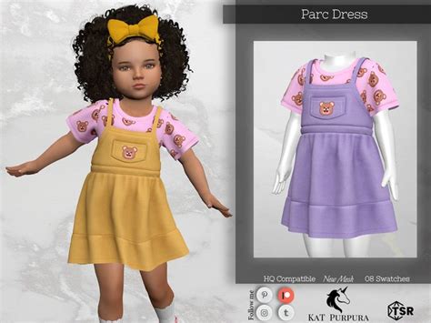 KaTPurpura's Parc Dress | Sims 4 toddler, Sims 4 toddler clothes, Sims ...