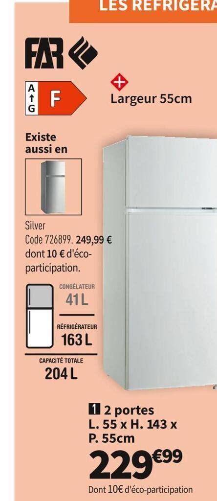 Promo Far réf 2 portes dp2021w chez Conforama