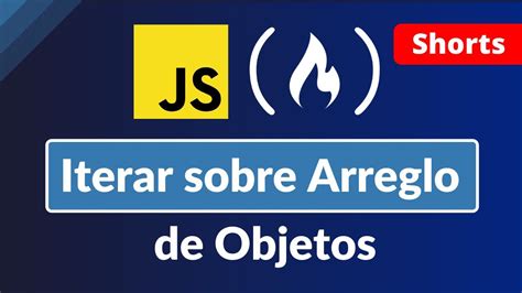 JavaScript Iterar Sobre Un Arreglo De Objetos Con Un Ciclo For Shorts