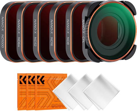 K F Concept 6 Pack CPL ND8 ND16 ND32 ND64 ND1000 Filters For GoPro Hero