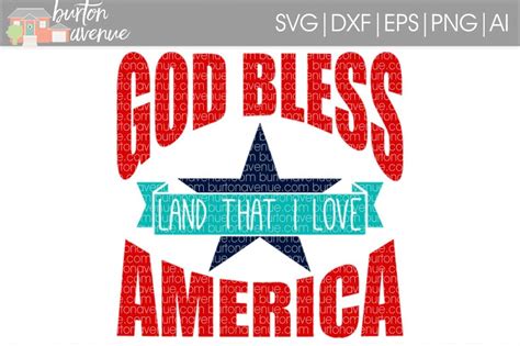 God Bless America Patriotic Svg Cut File By Burton Avenue Thehungryjpeg