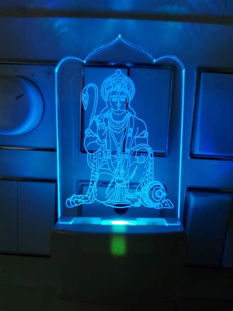 Shayona Loard Hanuman Multi Color 3d Illusion Led Acrylic Night Lamp At Rs 55 Piece 3d