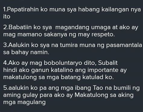 Isagawa A Panuto Basahin At Suriin Ang Mga Sitwasyon Pagkatapos Ay