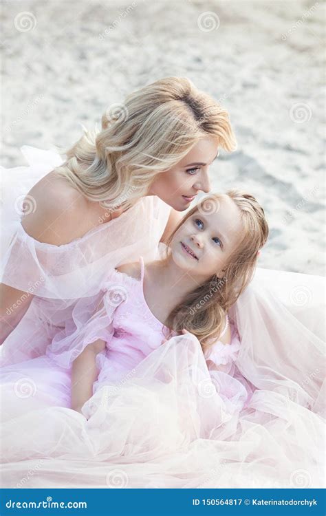 Mother And Daughter Having Tender Moments Outdoor Mum Enjoying Time