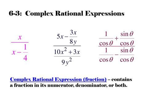 Ppt 6 3 Complex Rational Expressions Powerpoint Presentation Free Download Id4807071