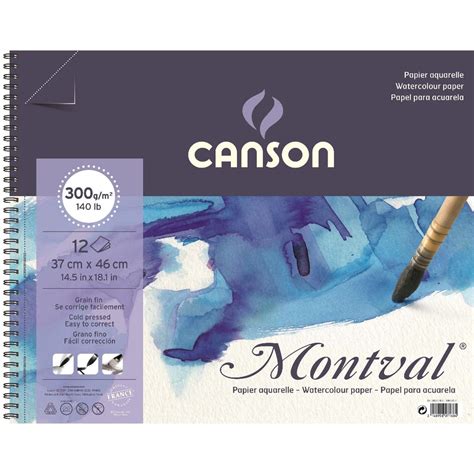 Bloco Montval Canson Aquarela 300g TF 12 Fls 60807168 Submarino