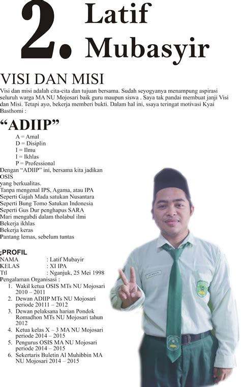 Contoh Visi Misi Dan Program Kerja Calon Ketua Osis Polarpin O